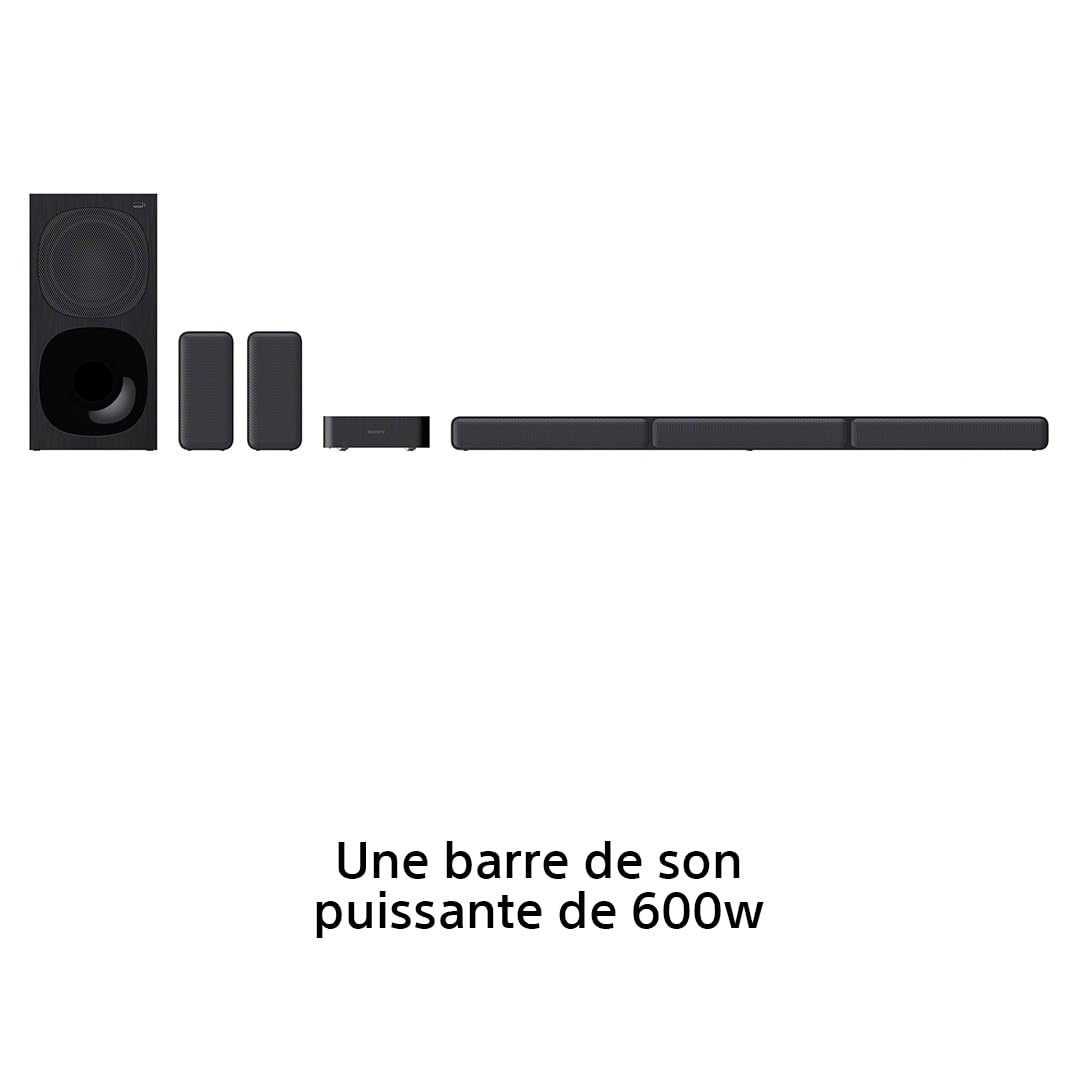 Sony HT-S40R - Barre de Son 5.1ch Home Cinéma avec Enceintes Satellites sans Fil, Noir