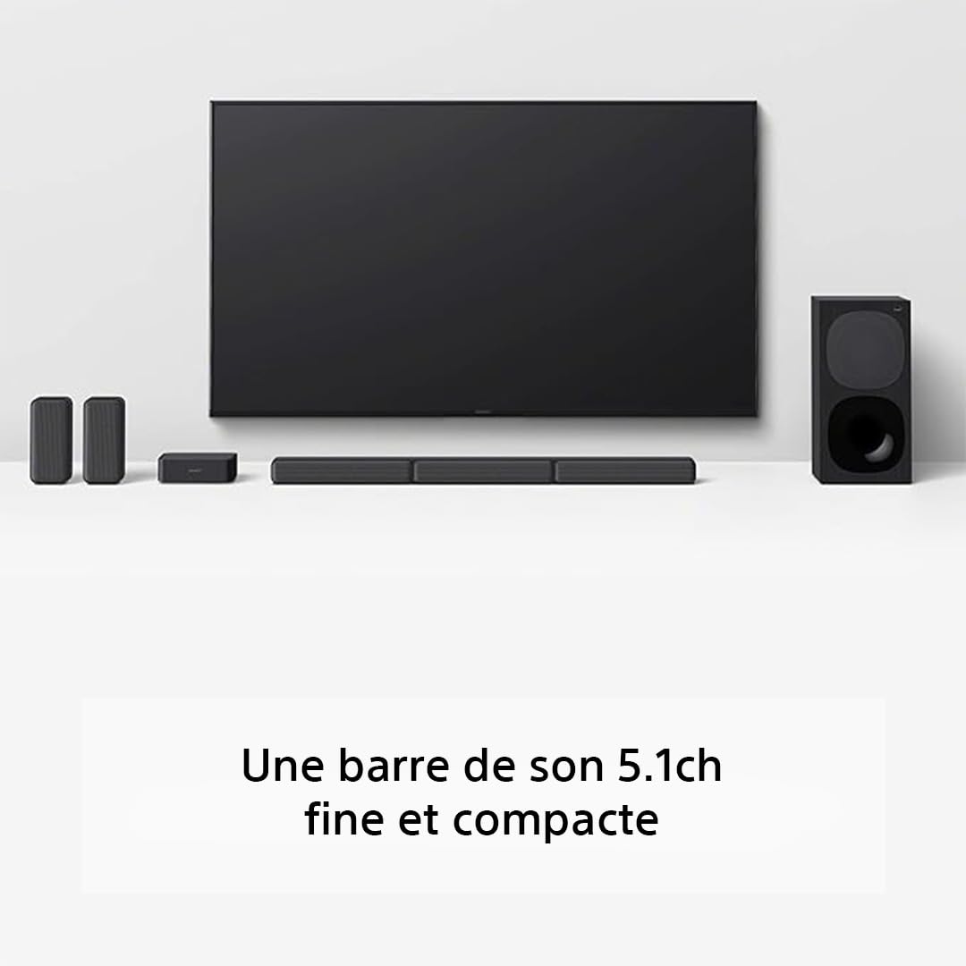 Sony HT-S40R - Barre de Son 5.1ch Home Cinéma avec Enceintes Satellites sans Fil, Noir