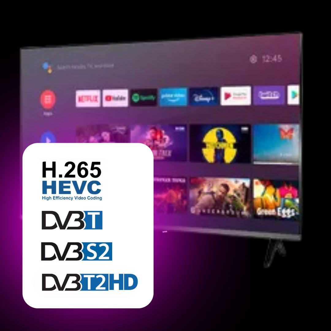 BSL-40T2SV VIDAA Smart TV 40 pouces WiFi RJ45 Résolution Full HD 1920 x 1080p USB DVBT2/S2 et Ci Compatible avec YouTube, Netflix, Disney +, Dazn, Prime, HDMI