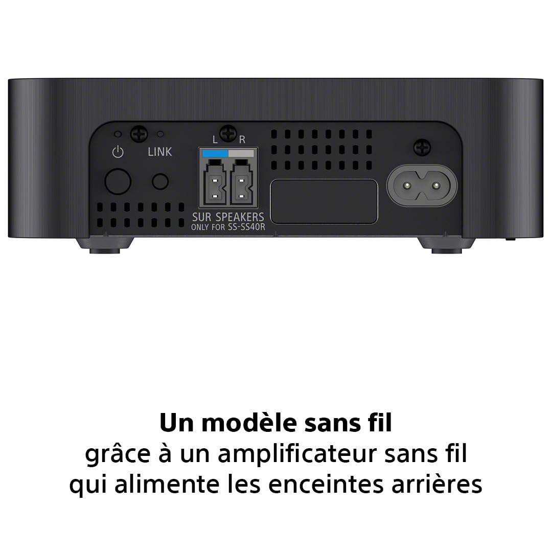 Sony HT-S40R - Barre de Son 5.1ch Home Cinéma avec Enceintes Satellites sans Fil, Noir