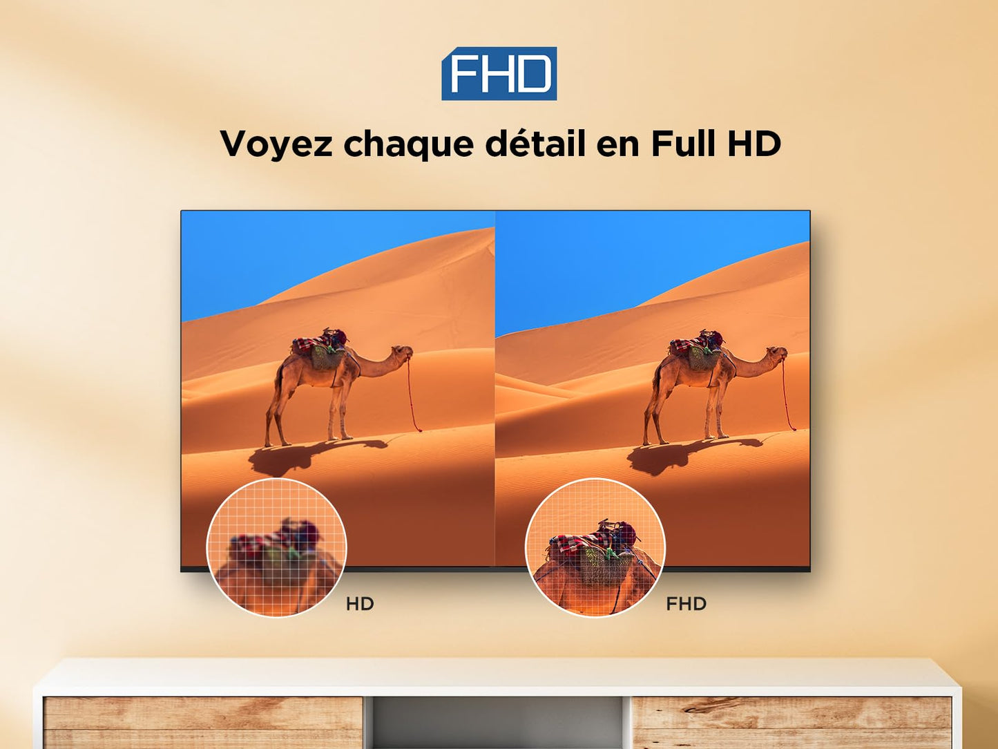 TCL 40SF540 - Téléviseur Intelligent FHD 40 Pouces - HDR & HLG-Dolby Audio-DTS Virtual X/DTS-HD-Metal Bezel-Less-Dual-Band WiFi 5-avec système Fire OS 7