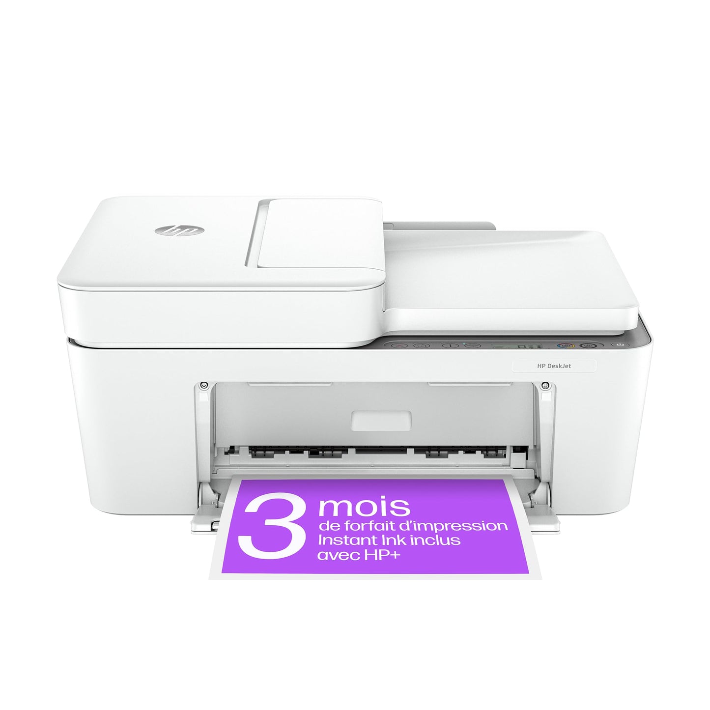 HP DeskJet 4220e Imprimante tout en un - Jet d'encre couleur – 3 mois d’Instant Ink inclus avec HP+ (Photocopie, Scan, Impression, Wifi, Chargeur automatique de documents)