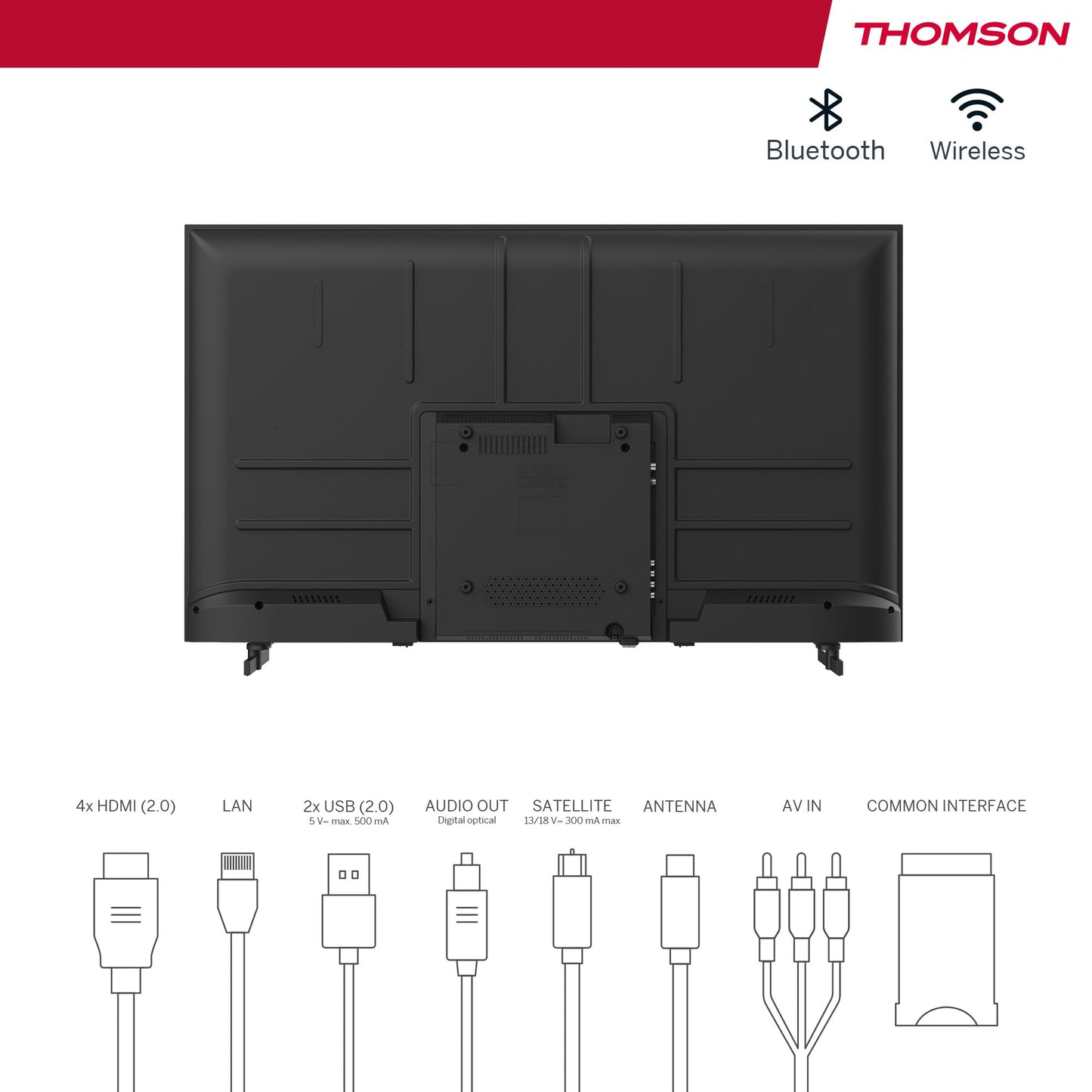 THOMSON 43 Pouces (109 cm) UHD Télé Smart Android TV – 43UA5S13-2023