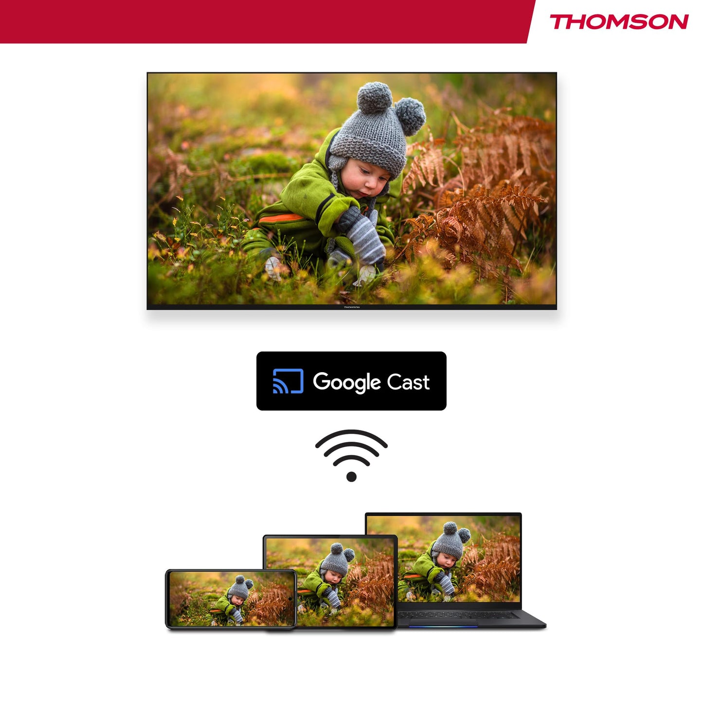 THOMSON 43 Pouces (109 cm) UHD Télé Smart Android TV – 43UA5S13-2023