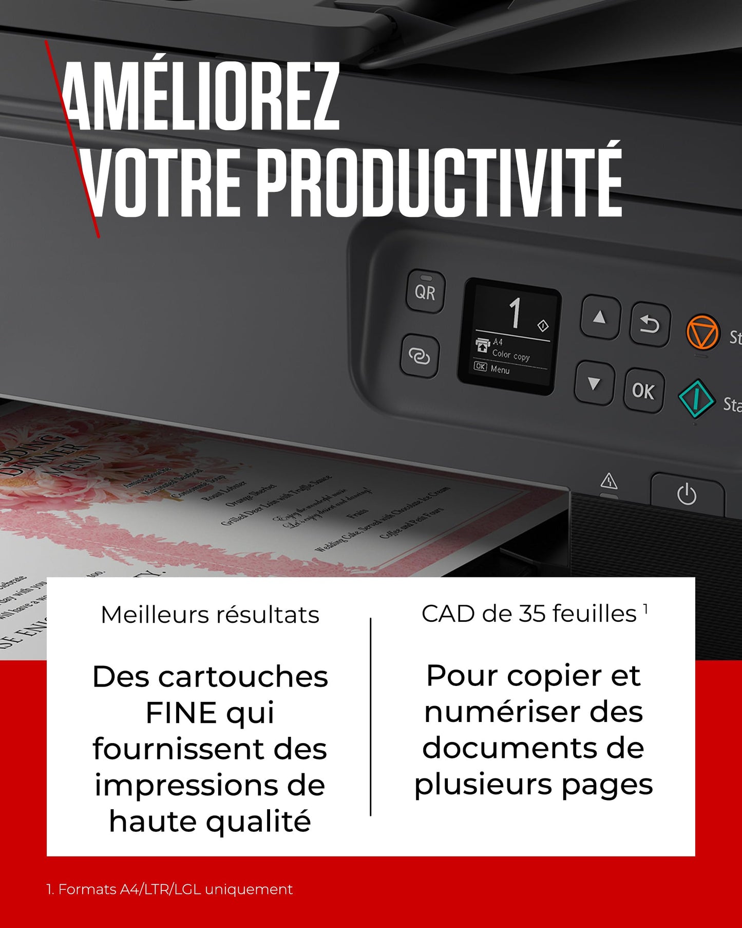 Canon PIXMA TS7450i Imprimante Multifonction Couleur Tout-en-Un - Imprimante Wi-FI, Chargeur Automatique de Documents, Impression Multimédia Créative - Imprimante Couleur Polyvalente