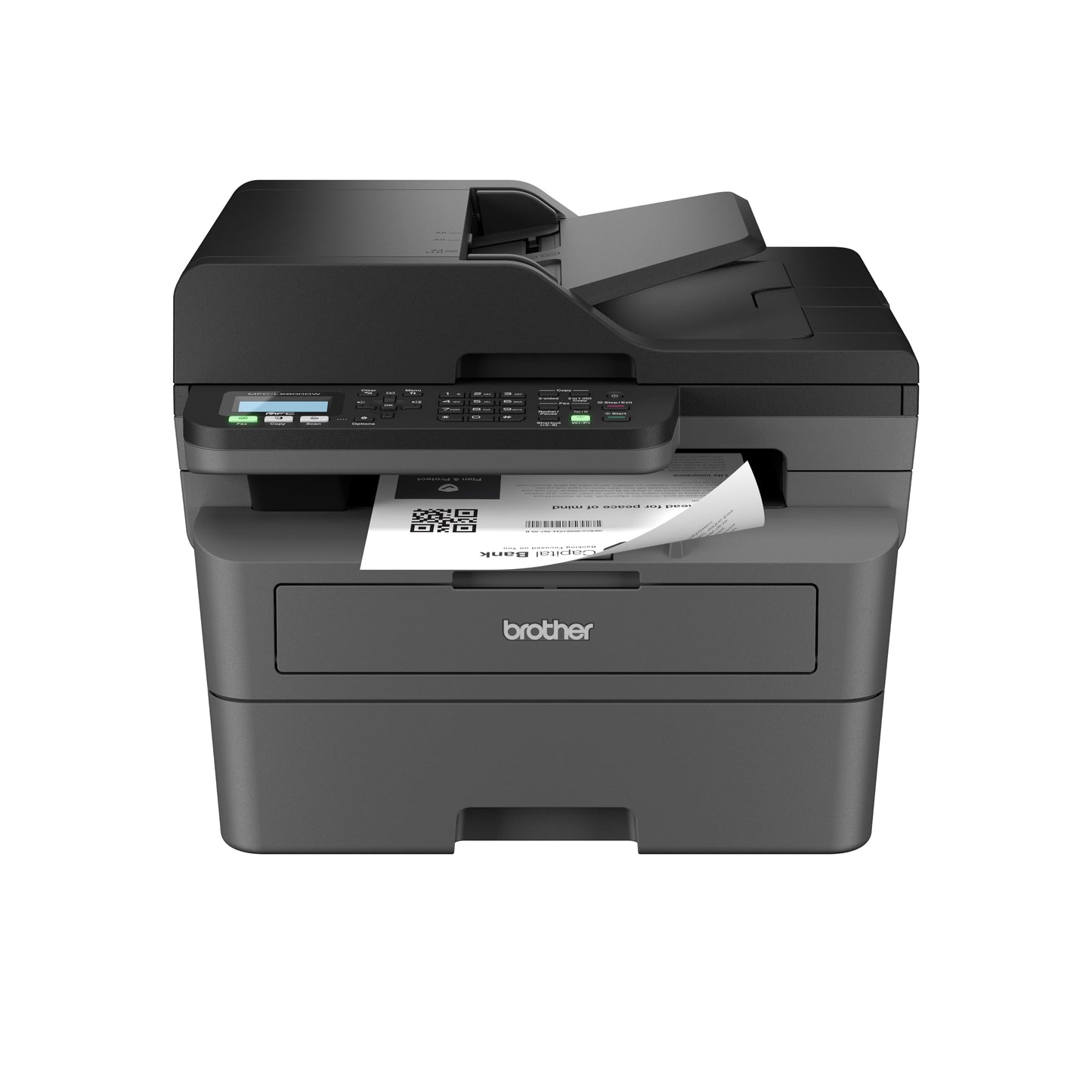 Brother MFC-L2800DW | Imprimante Multifonction 4 en 1 (Impression/Scan/Copie/Fax) Laser Monochrome | WiFi/Ethernet | Recto-Verso | Éligible au Forfait EcoPro