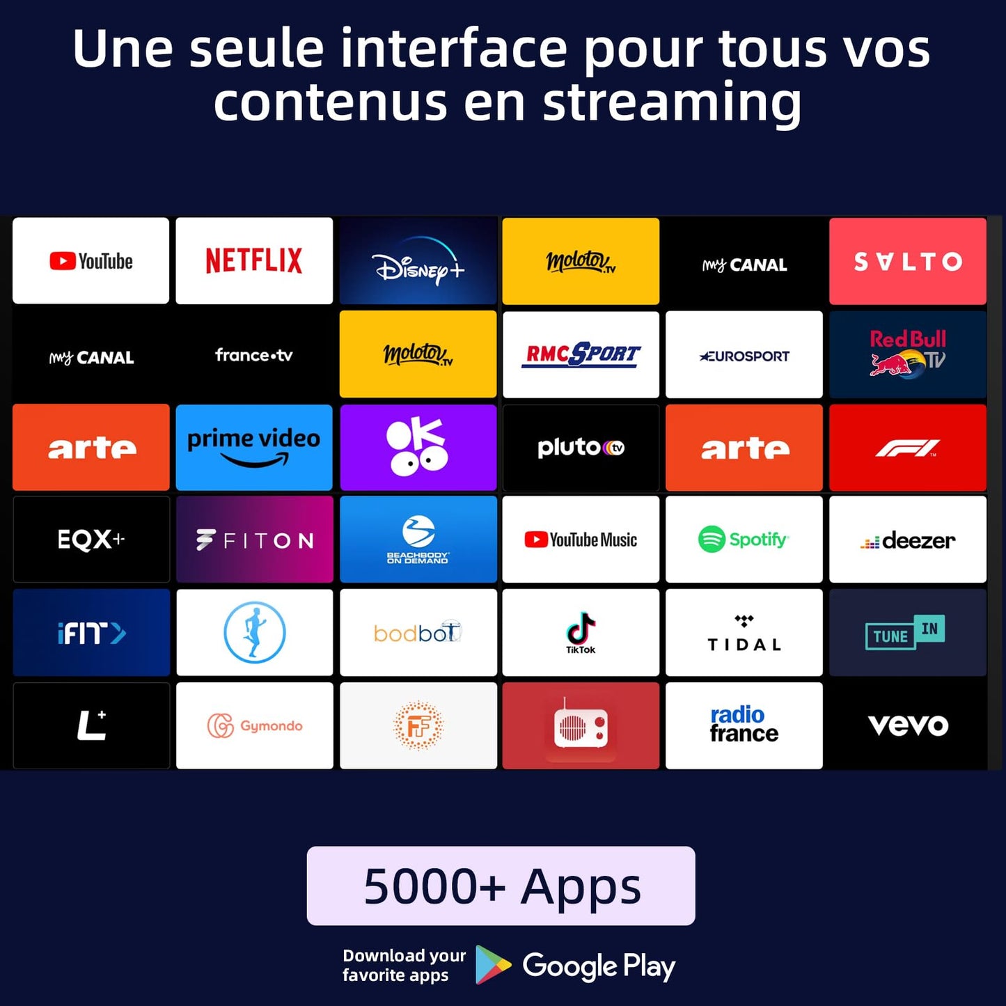 CHIQ TV Intelligente U43QM8G 43 Pouces, UHD QLED avec HDR, sans Cadre et métallique, Google TV, Dolby Audio, Syntoniseur Triple, Wi-FI 2,4G/5G, Google Assistant, HDMI 2.1, USB2.0, Modèle 2023 Noir