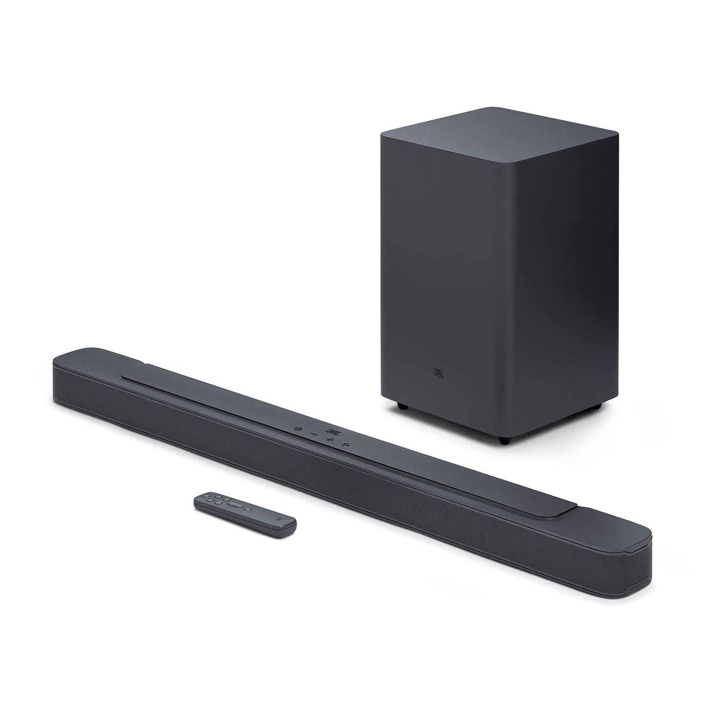 JBL SoundBar 2.1 Deep Bass MK2, Barre de Son pour Télévision pour Système Audio de Divertissement, Design Compact avec JBL Surround Sound, Noir