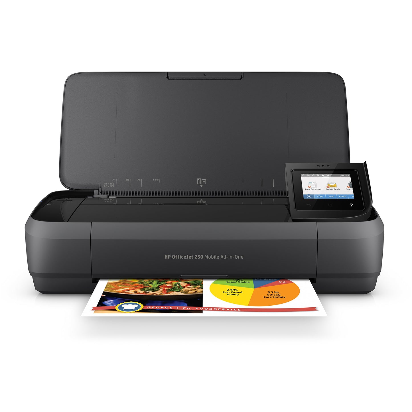 HP OfficeJet 250 Imprimante tout-en-un portable (Photocopie, Scan, Impression, Chargeur automatique de documents 10 pages, Recto/Verso manuel, Wifi)