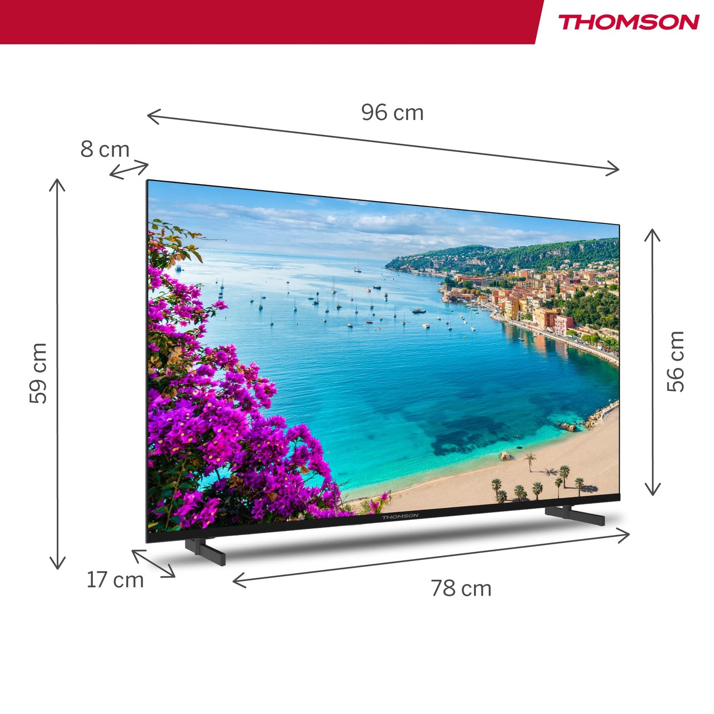 THOMSON 43 Pouces (109 cm) UHD Télé Smart Android TV – 43UA5S13-2023